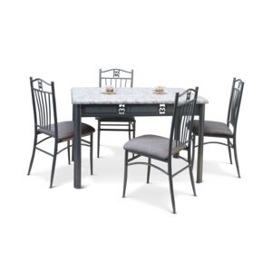 Fashion Style 5-Piece Dining Set Grey Fashion Style 5-Piece Dining Set Grey